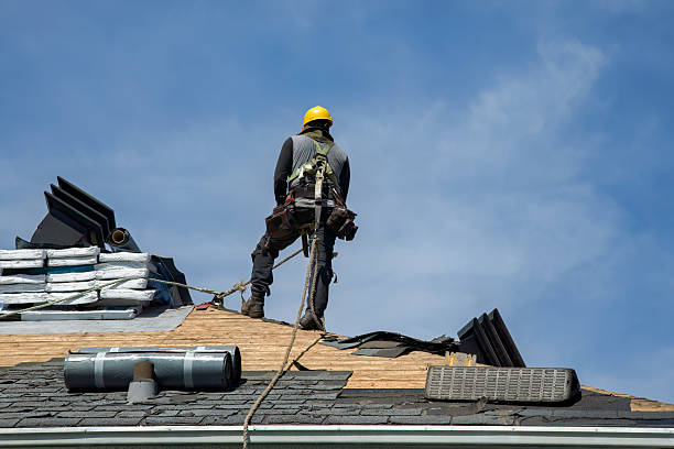Professional Gutter Installation technician working in Lake Fork, ID